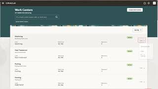Search for, Create, and Edit Work Centers Using Redwood User Experience
