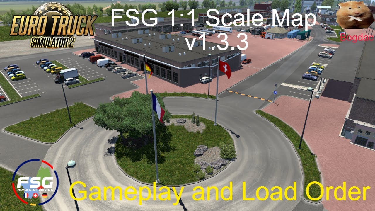 ETS2 1.42 FSG 1:1 scale Map v 1.3.3 Gameplay and Load order. - YouTube