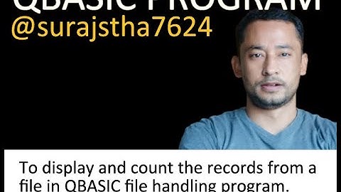 QBASIC program to display the records from a data file upon different condition.