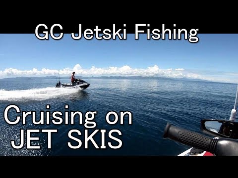 Cruising on jet skis and catching fish 