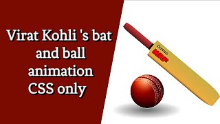 Cricket Fever: CSS Animation with Bat and Ball #viratkohlibat #cssanimation @me_code_ant
