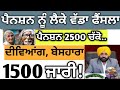Today 31 March pension update punjab, Old age pension update, pension news punjab today 