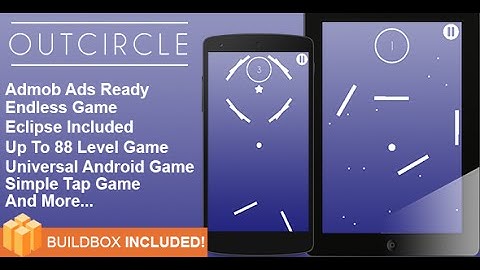 Buildbox Game Template – Out Circle Universal  Android Game + Eclipse Project Included