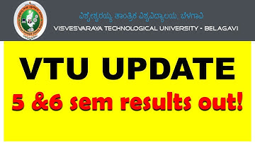 VTU 5TH AND 6TH SEM 2019 RESULTS OUT || CBCS AND NON CBCS