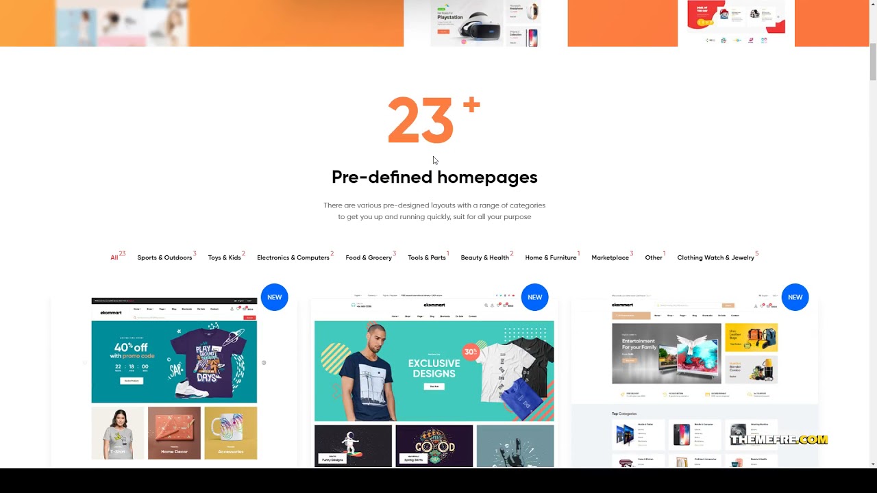 Ekommart - All-in-one eCommerce WordPress Theme modern elementor Imanaga