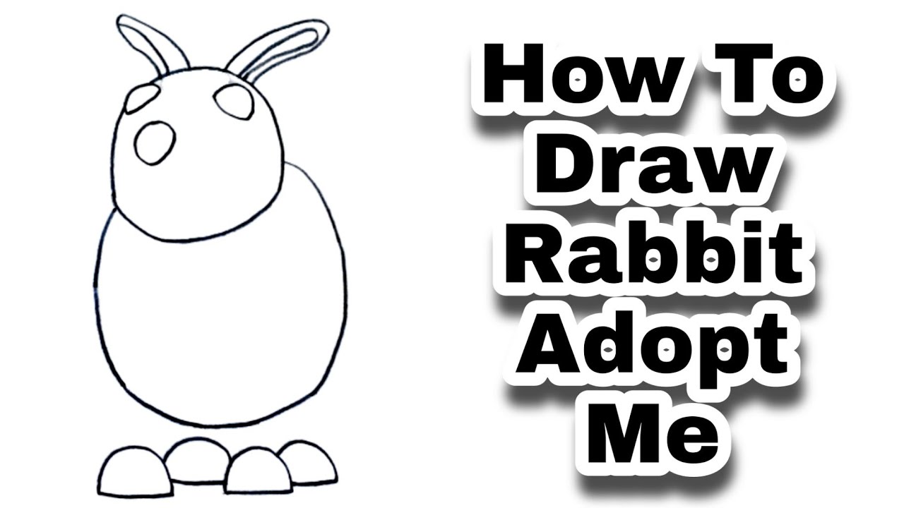 How To Draw Rabbit From Roblox Adopt Me - Step By Step - YouTube