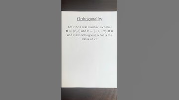 Orthogonal Vectors #orthogonal #vectors #linearalgebra