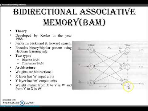 Bidirectional associative memory , Testing algorithm