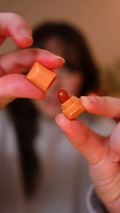 The TINIEST GUM LIPSTICK 🧡 #asmr