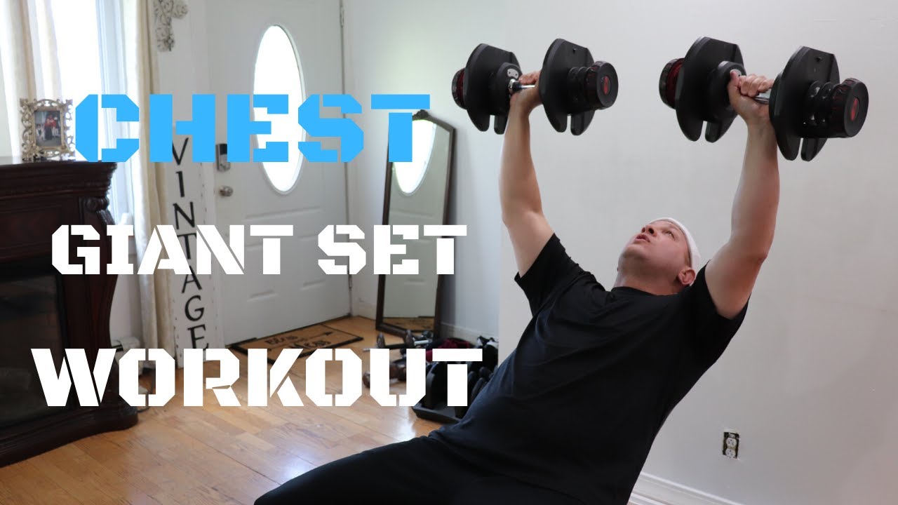 Fitness Journey CHEST Giant Set WORKOUT /At Home / DUMBBELLS YouTube