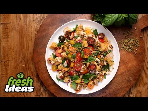 Panzanella Salad Recipe with Shredded Chicken | Woolworths