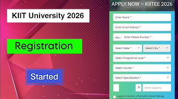 KIIT University 2026 Registration Started | KIIT University 2026 Application form | MDE