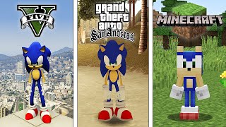 GTA 5 SONIC VS GTA SA SONIC VS MINECRAFT SONIC - WHICH IS BEST?