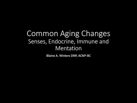 इंद्रियों के उम्र बढ़ने के परिवर्तन अंतःस्रावी और प्रतिरक्षा प्रणाली और मेंटेशन