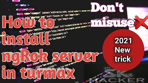 How to install the Ngrok server in turmax | New trick without any eroor | Error fixed | Ethical Hack