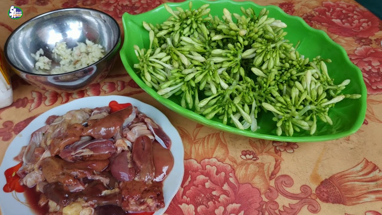 Hoa Đu Đủ Xào Thịt Lợn - Món Ăn Dân Dã Hoa Đu Đủ Xào Thịt Lợn - Món Ăn Dân Dã