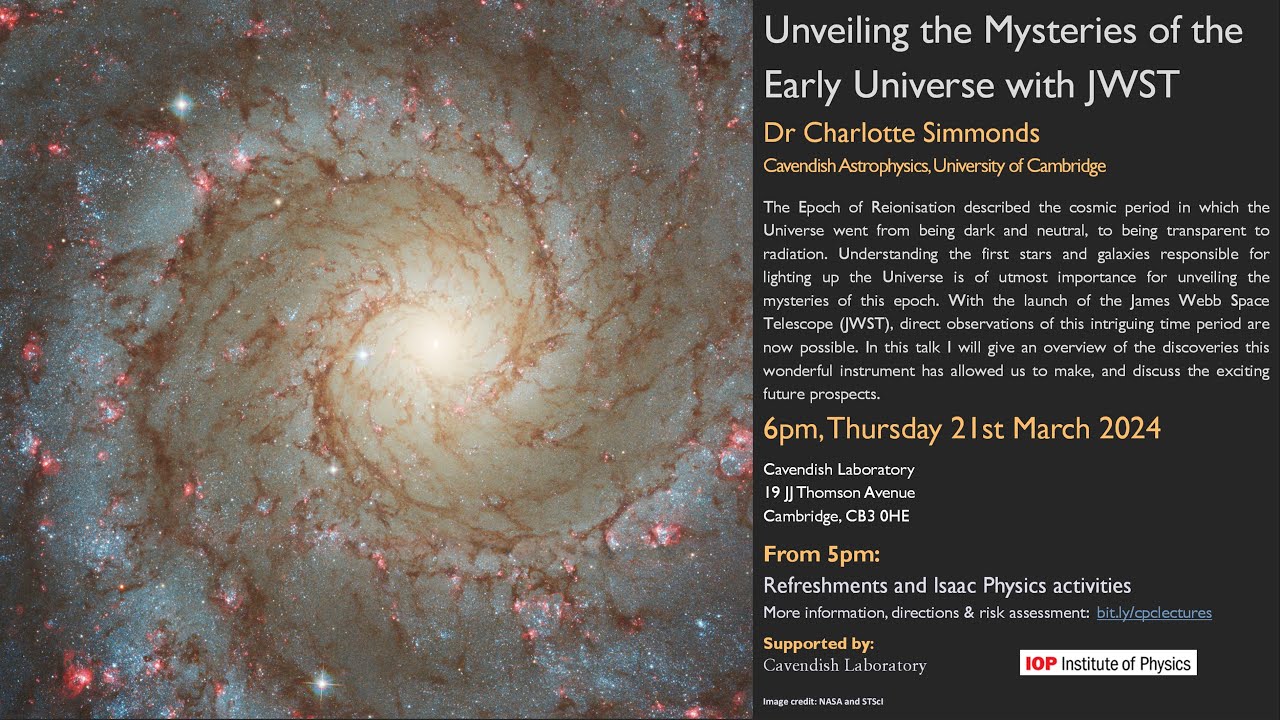 CPC March 24: "Unveiling the Mysteries of the Early Universe with JWST ...