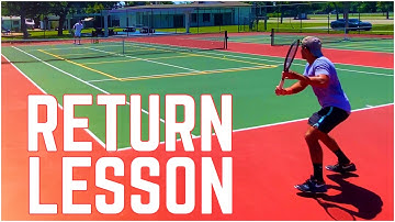 Return of Serve Tennis Lesson with 4.5 NTRP Student