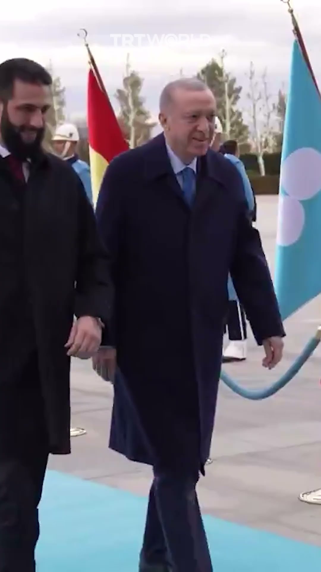 Erdogan welcomes Syria’s transitional president in Ankara