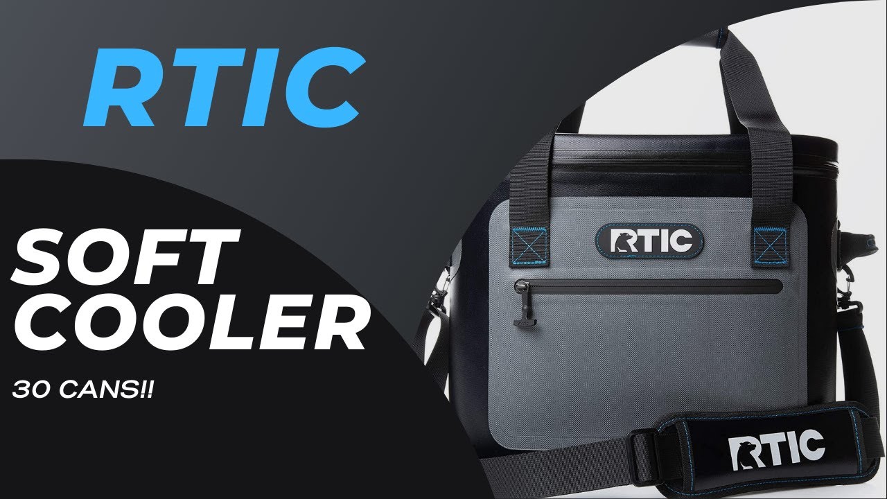 RTIC Soft Pack Insulated Cooler Bag - 30 Cans - Blue/Gray