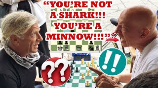 Chess Shark Can't Believe Trash Talker Calls Him A Minnow! Jeff The Shark vs Boston Mike