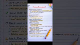Sentence Rearrangement Tricks for Exams