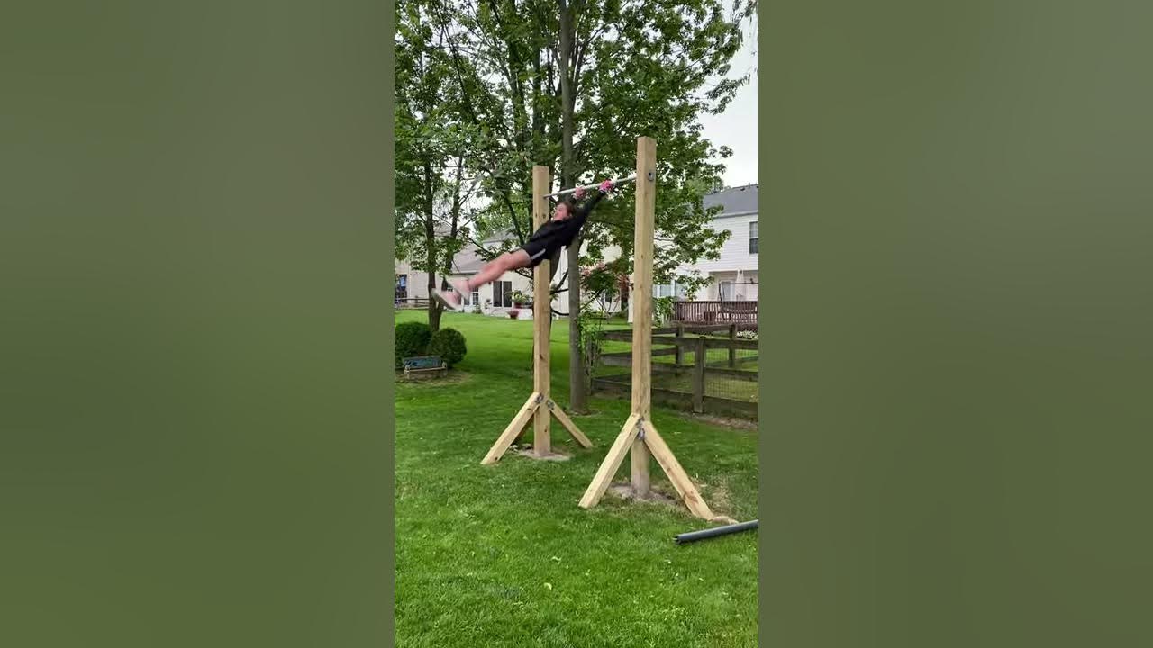 DIY Gymnastics Strap Bar, Daughter doing Giants YouTube