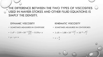 Kinematic Viscosity vs Dynamic Viscosity