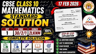 CBSE CLASS 10  SET 1 CODE 30/2/1 SERIES 2LKNM  MATHEMATICS STANDARD 17 FEB 2026 PAPER SOLUTION