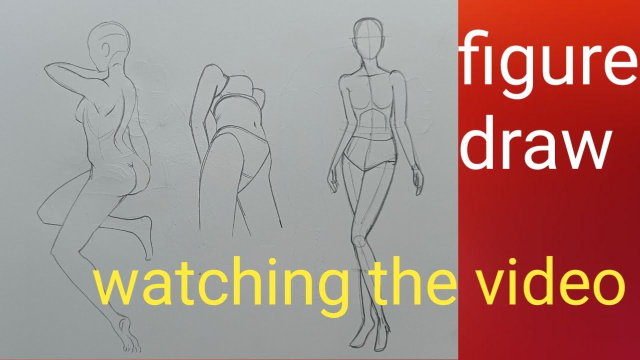 figure draw step by step। drawing with girl figure sketch। - YouTube