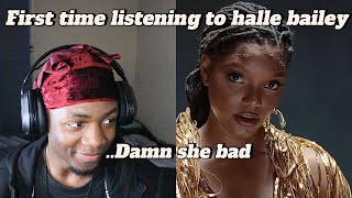 FIRST TIME LISTENING TO HALLE BAILEY -- BRAVEFACE (JOEJOE REACTS)