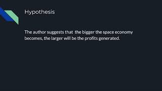 Economics Article Critique
