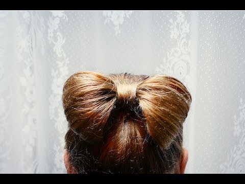Peinado de lazo paso a paso  Cómo hacer una media cola con moño  YouTube