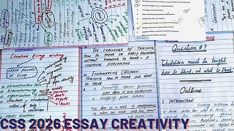 CSS Exam 2026 Essay Writing :Topic selection, Deconstruction ,Outlining and effective Writing Method