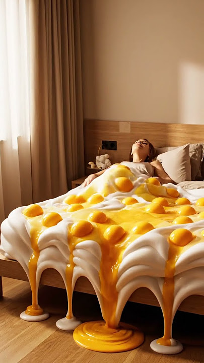 Egg Bed ASMR 🥚 Dream of Yolk and White ✨ Ultra Realistic Relaxation #asmr #eating #relaxationzone