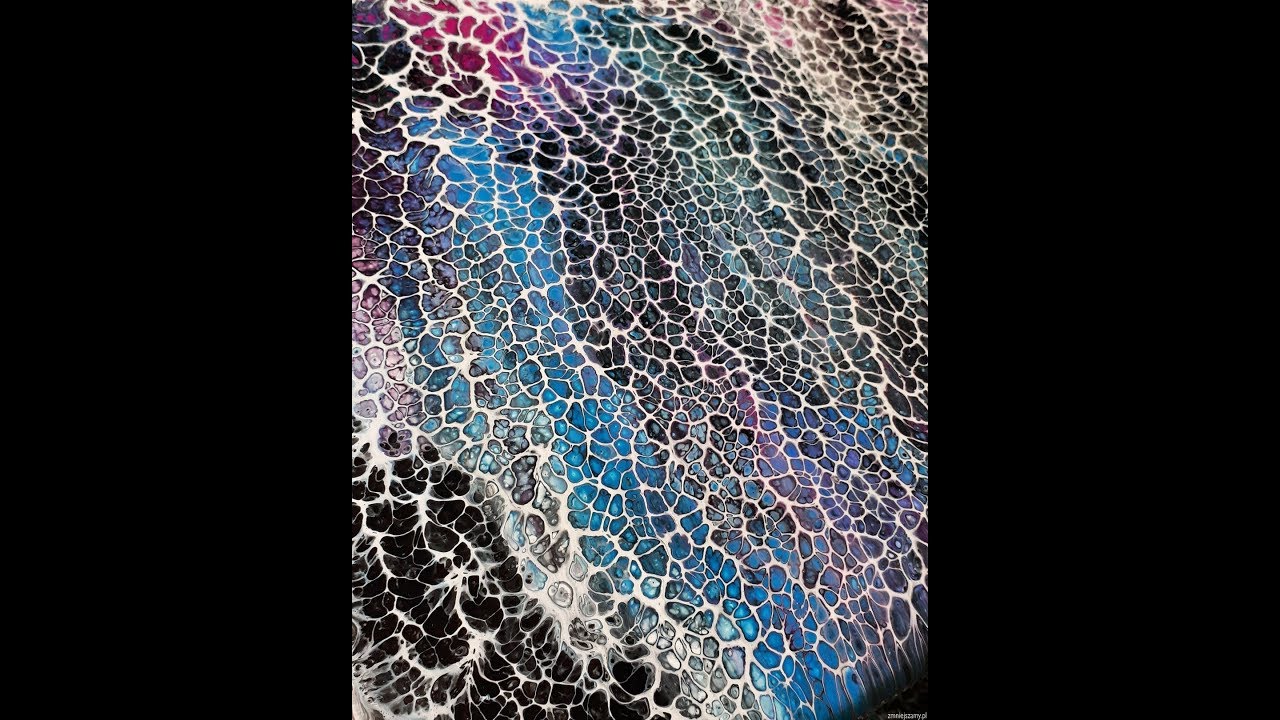 Acrylic Pouring Swipe Technique | Abstract Painting 60x60 CM #48 | HD ...
