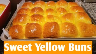 Sweet Yellow buns recipe||How to bake sweet soft fluffy yellow buns using a stand mixer screenshot 5
