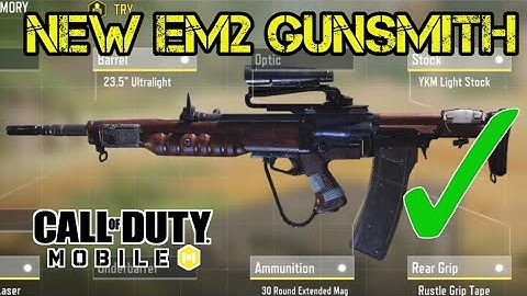 New EM2 Assault Rifle Gunsmith & Gameplay in COD Mobile | Call of Duty Mobile