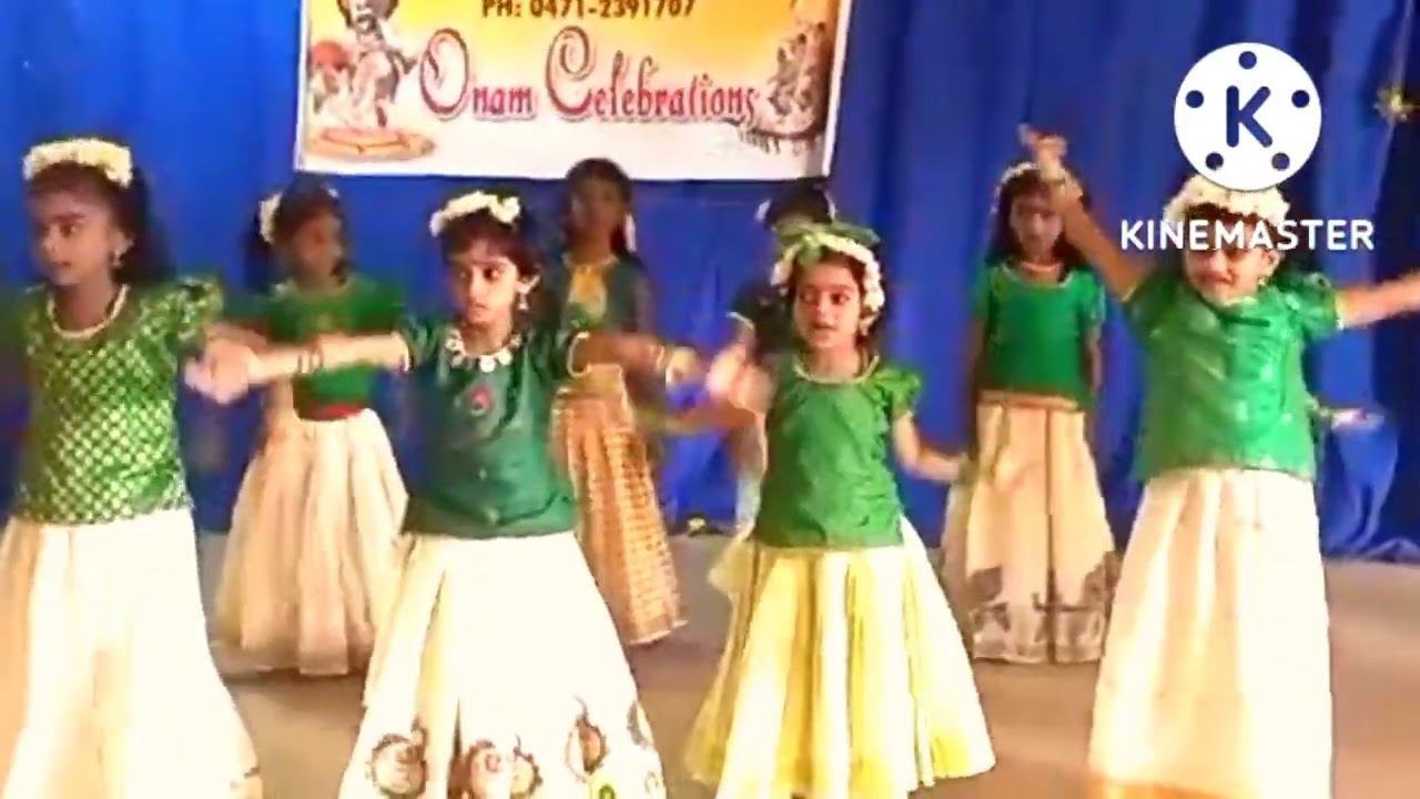Eskay public school Naruvamoodu onam dance by kg students