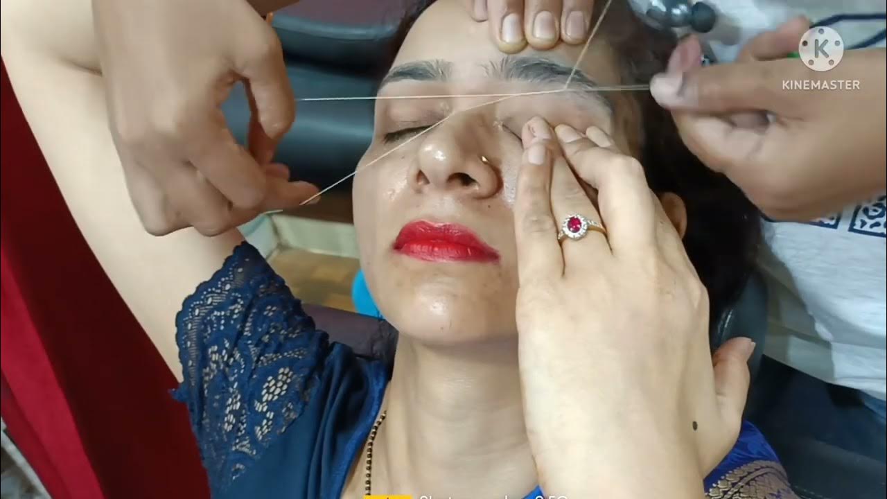 beautician course class1 threading kaise kare essy tips YouTube