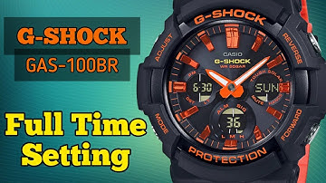 How To Setting Time G-SHOCK GAS-100BR Solar Watch | SolimBD | #gshock #diy
