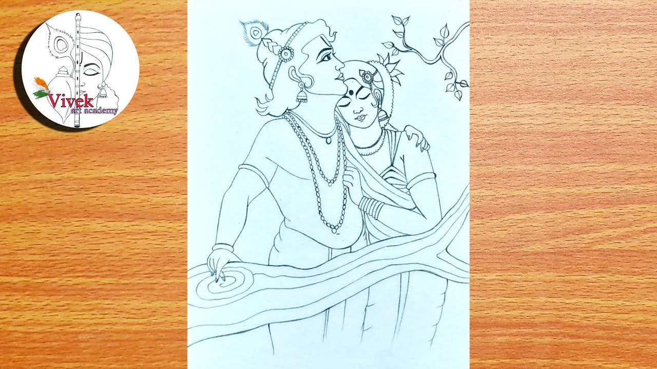 Radha Krishna drawing/ how to draw Radha Krishna drawing ❤️🥰 | By Meeta  artFacebook