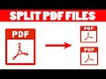 How to split pdf file into separate pdf files