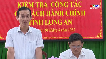 Đoàn kiểm tra công tác cải cách hành chính tỉnh làm việc với huyện Tân Trụ | LONG AN TV