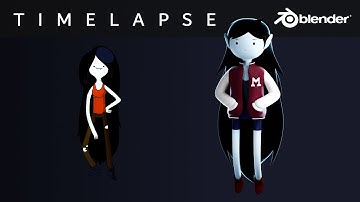 Modeling MARCELINE / Adventure Time (Blender 3D Timelapse)