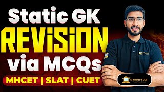 Static GK Revision via MCQs I MHCET I CUET I SLAT I JMI I Keshav Malpani