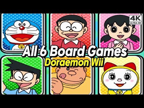 Doraemon Wii - Himitsu Dougu-ou Ketteisen! - Longplay All Board Games | AlexGamingTV 4K [2023]