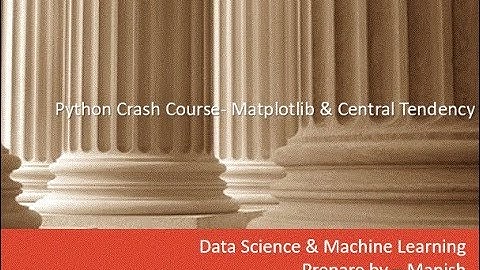 Data Scientist  Training Class 3- Matplotlib & CentralTendency