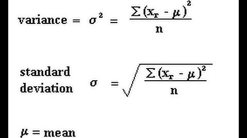 mean, variance and standard deviation