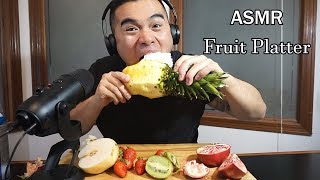 Asmr Fruit Platter Extreme Eating Sounds Big Bites No Talking